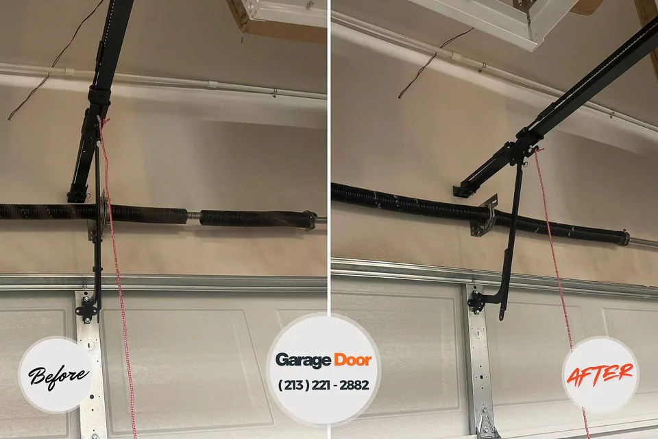 Before and after: garage door repair French Island, WI